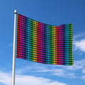 Rainbow Gay Pride Zigzag Pattern Print Polyester Flag