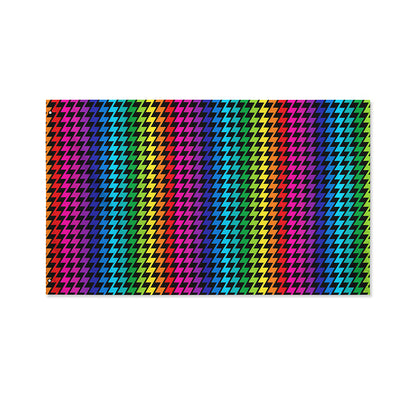 Rainbow Gay Pride Zigzag Pattern Print Polyester Flag