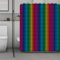 Rainbow Gay Pride Zigzag Pattern Print Polyester Shower Curtain