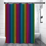 Rainbow Gay Pride Zigzag Pattern Print Premium Shower Curtain