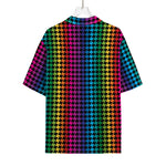 Rainbow Gay Pride Zigzag Pattern Print Rayon Hawaiian Shirt