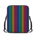 Rainbow Gay Pride Zigzag Pattern Print Rectangular Crossbody Bag