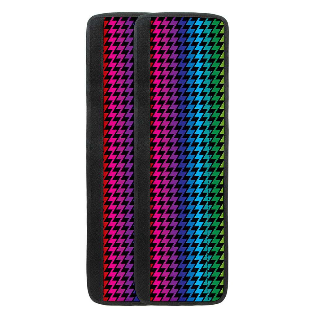 Rainbow Gay Pride Zigzag Pattern Print Refrigerator Handle Covers