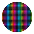 Rainbow Gay Pride Zigzag Pattern Print Round Blanket