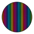 Rainbow Gay Pride Zigzag Pattern Print Round Floor Mat