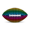 Rainbow Gay Pride Zigzag Pattern Print Rugby Ball