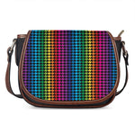 Rainbow Gay Pride Zigzag Pattern Print Saddle Bag