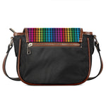 Rainbow Gay Pride Zigzag Pattern Print Saddle Bag