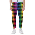 Rainbow Gay Pride Zigzag Pattern Print Scuba Joggers