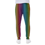 Rainbow Gay Pride Zigzag Pattern Print Scuba Joggers
