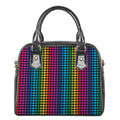 Rainbow Gay Pride Zigzag Pattern Print Shoulder Handbag