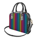Rainbow Gay Pride Zigzag Pattern Print Shoulder Handbag