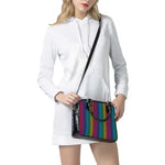 Rainbow Gay Pride Zigzag Pattern Print Shoulder Handbag