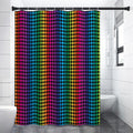 Rainbow Gay Pride Zigzag Pattern Print Shower Curtain