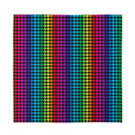Rainbow Gay Pride Zigzag Pattern Print Silk Bandana
