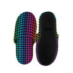 Rainbow Gay Pride Zigzag Pattern Print Slippers