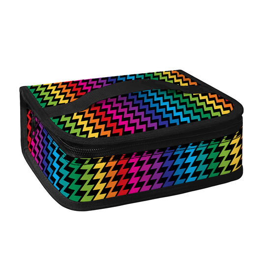 Rainbow Gay Pride Zigzag Pattern Print Small Lunch Bag