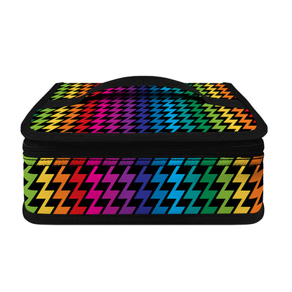 Rainbow Gay Pride Zigzag Pattern Print Small Lunch Bag