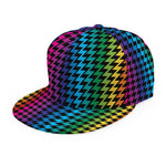 Rainbow Gay Pride Zigzag Pattern Print Snapback Cap