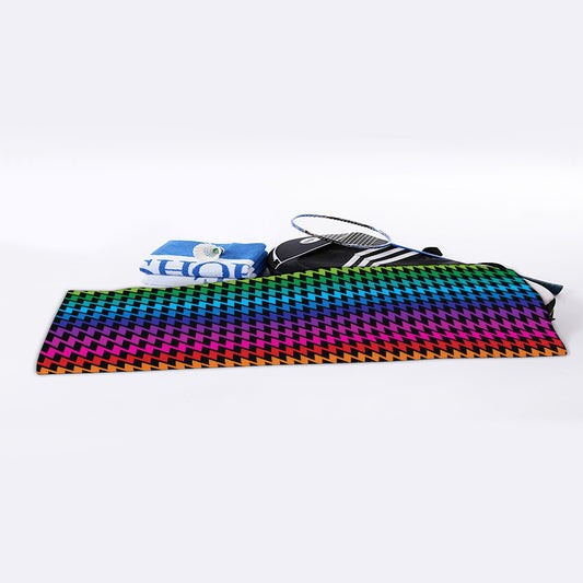 Rainbow Gay Pride Zigzag Pattern Print Sports Towel