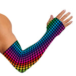 Rainbow Gay Pride Zigzag Pattern Print Sun Protection Arm Sleeves