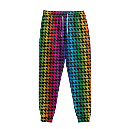Rainbow Gay Pride Zigzag Pattern Print Sweatpants