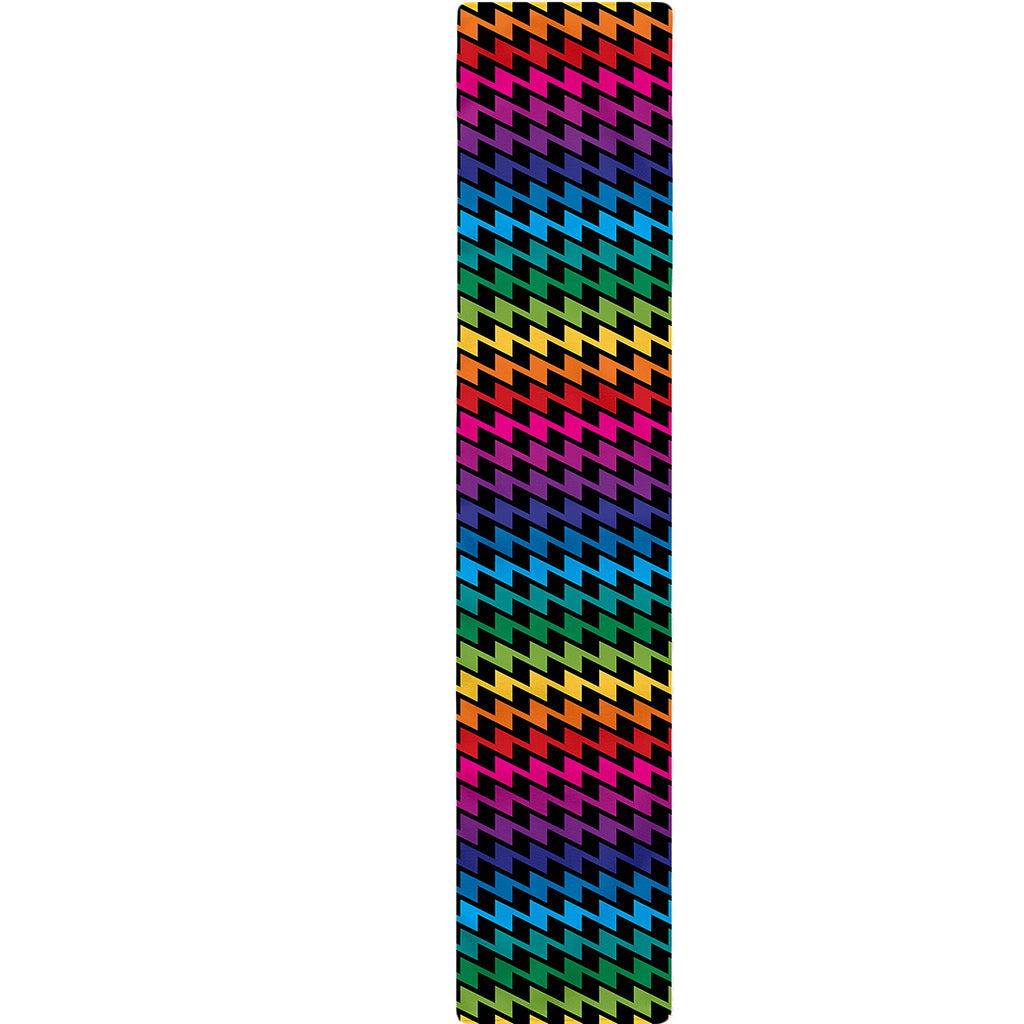 Rainbow Gay Pride Zigzag Pattern Print Table Runner
