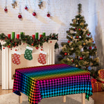 Rainbow Gay Pride Zigzag Pattern Print Tablecloth