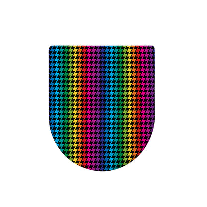Rainbow Gay Pride Zigzag Pattern Print Toilet Lid Cover