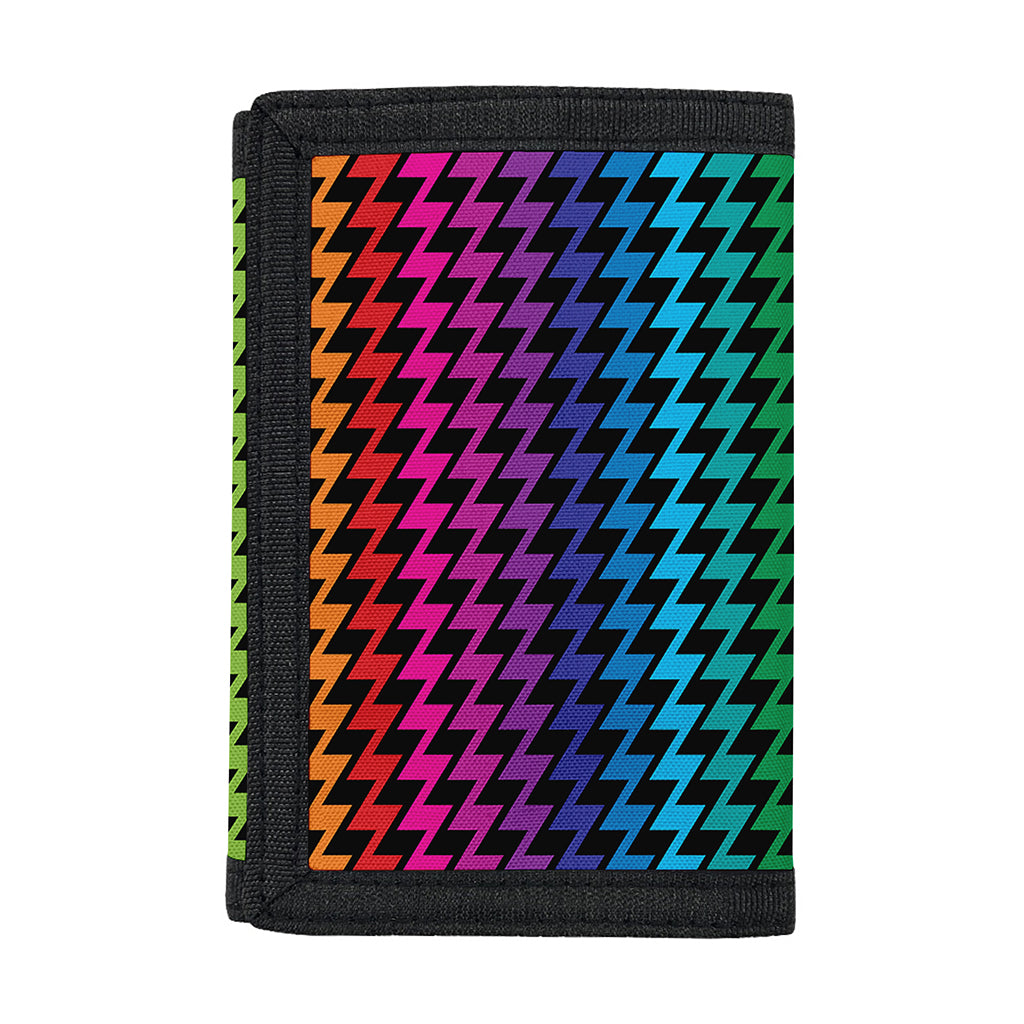 Rainbow Gay Pride Zigzag Pattern Print Trifold Wallet