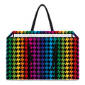 Rainbow Gay Pride Zigzag Pattern Print Utility Tote Bag