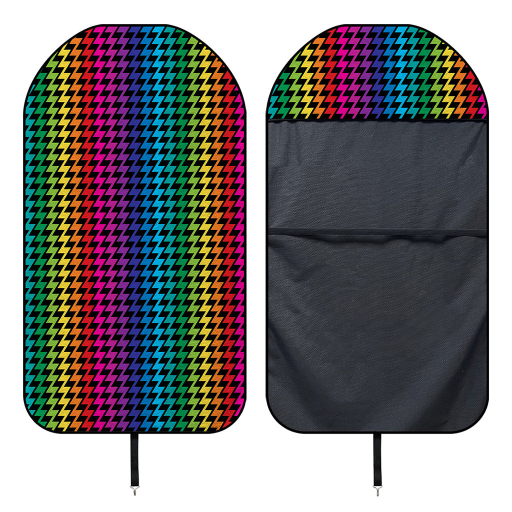 Rainbow Gay Pride Zigzag Pattern Print Waterproof Car Seat Cover