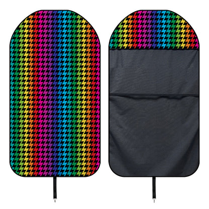 Rainbow Gay Pride Zigzag Pattern Print Waterproof Car Seat Cover