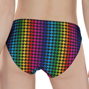 Rainbow Gay Pride Zigzag Pattern Print Women's Panties