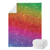 Rainbow (NOT Real) Glitter Artwork Print Blanket