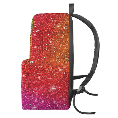 Rainbow Glitter Artwork Print (NOT Real Glitter) Backpack
