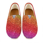 Rainbow Glitter Artwork Print (NOT Real Glitter) Casual Shoes