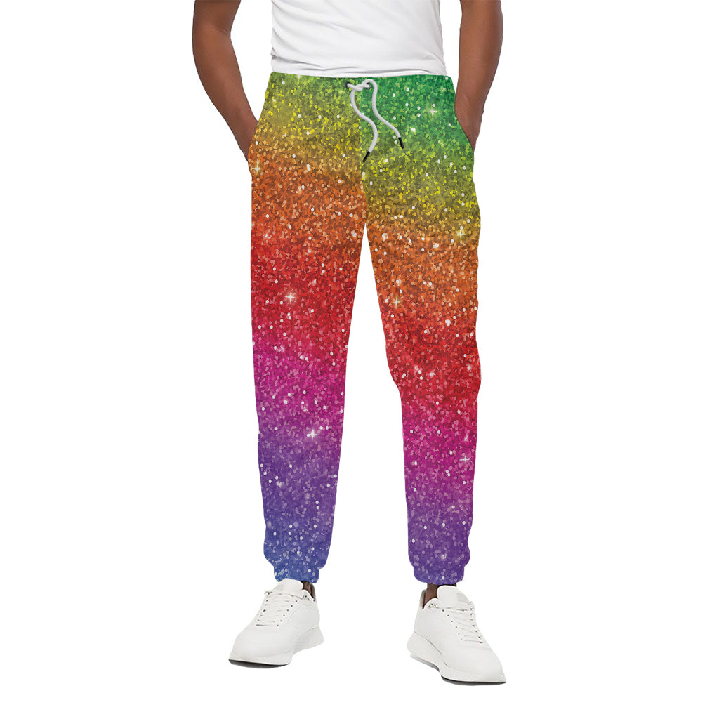 Rainbow Glitter Artwork Print (NOT Real Glitter) Cotton Pants