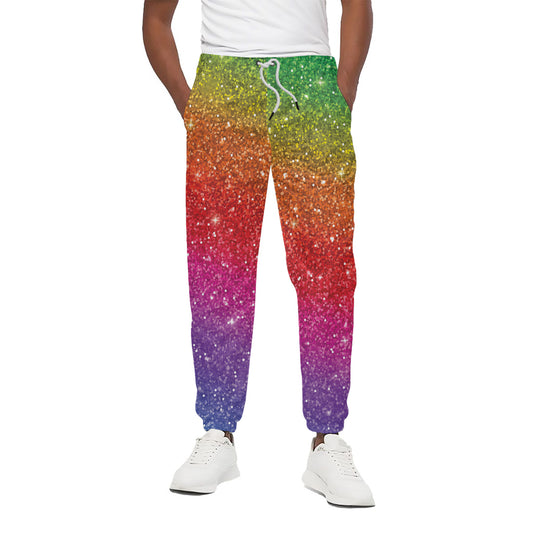 Rainbow Glitter Artwork Print (NOT Real Glitter) Cotton Pants