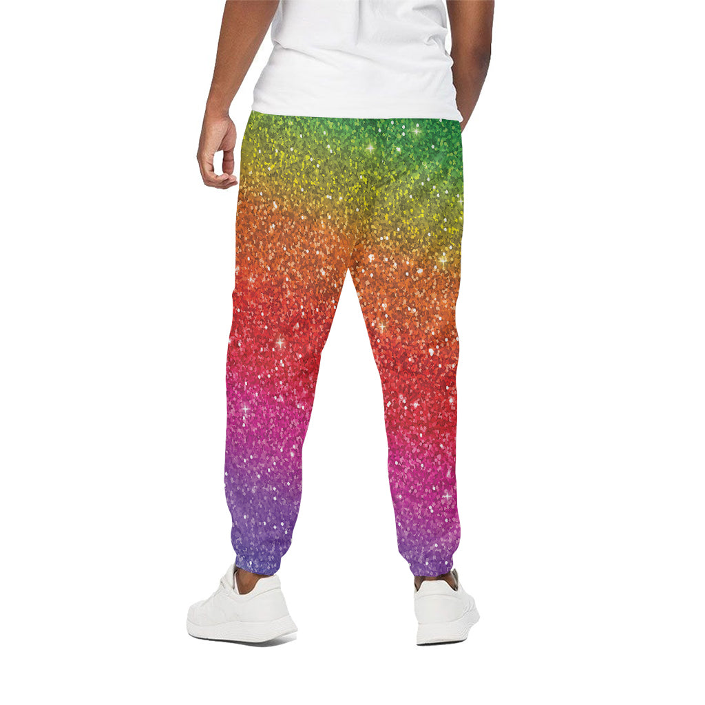 Rainbow Glitter Artwork Print (NOT Real Glitter) Cotton Pants