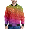 Rainbow Glitter Artwork Print (NOT Real Glitter) Men's Bomber Jacket