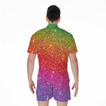 Rainbow Glitter Artwork Print (NOT Real Glitter) Men's Rompers
