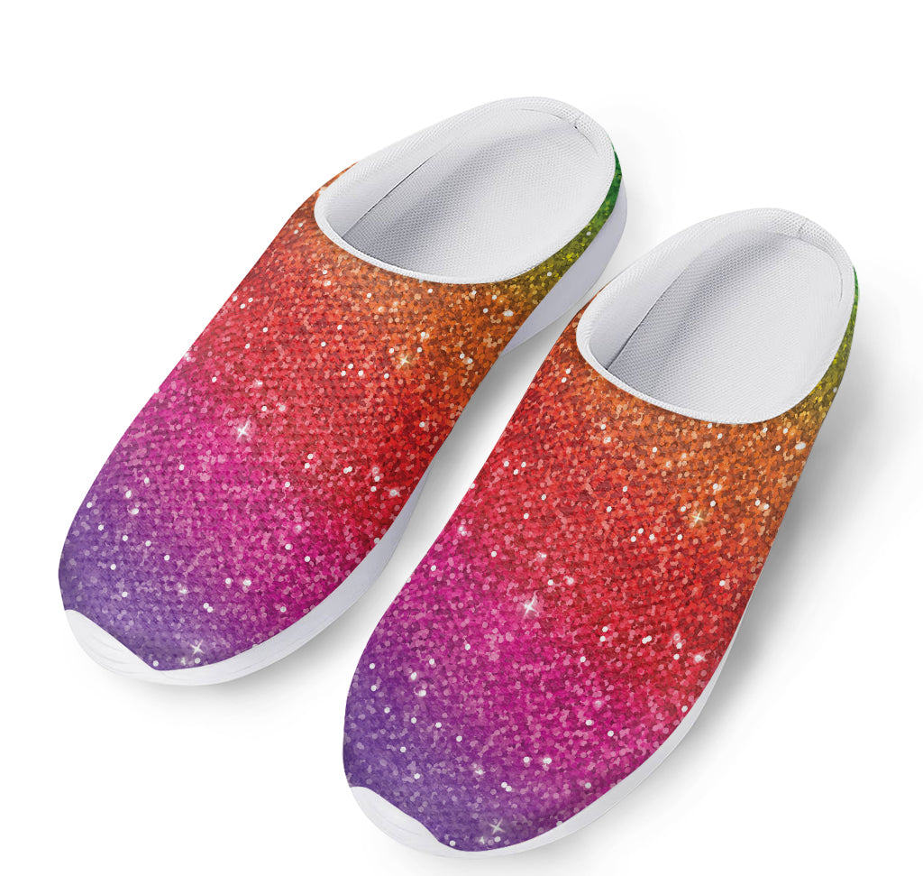 Rainbow Glitter Artwork Print (NOT Real Glitter) Mesh Casual Shoes