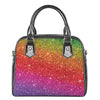 Rainbow Glitter Artwork Print (NOT Real Glitter) Shoulder Handbag