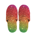 Rainbow Glitter Artwork Print (NOT Real Glitter) Slippers