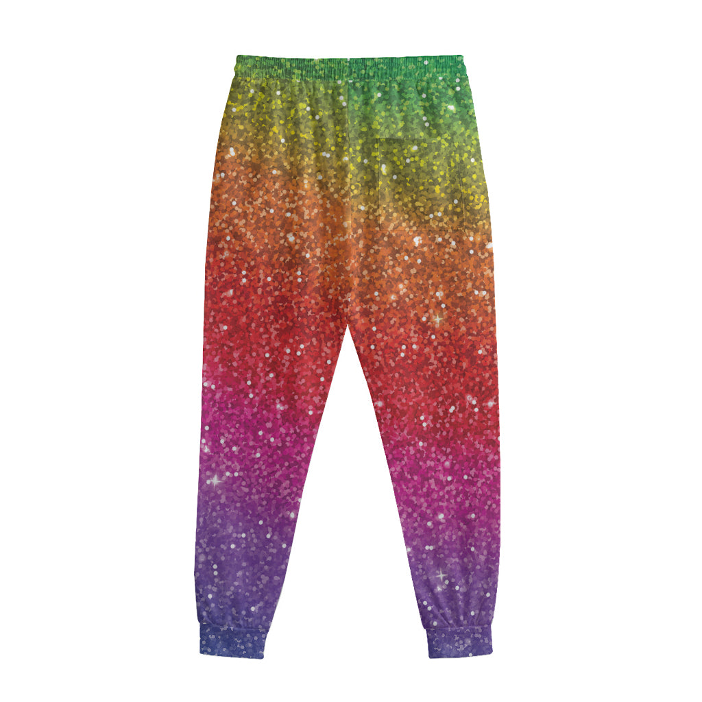 Rainbow Glitter Artwork Print (NOT Real Glitter) Sweatpants