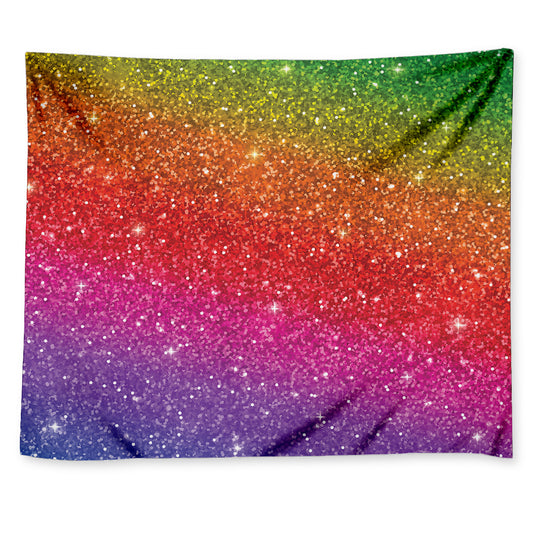 Rainbow Glitter Artwork Print (NOT Real Glitter) Tapestry