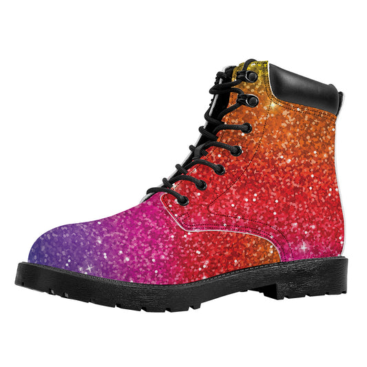 Rainbow Glitter Artwork Print (NOT Real Glitter) Work Boots