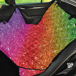 Rainbow (NOT Real) Glitter Artwork Print Pet Car Back Seat Cover