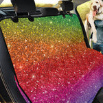 Rainbow (NOT Real) Glitter Artwork Print Pet Car Back Seat Cover